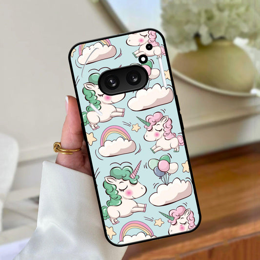Unicorn Print Glossy Metal Case Cover For Nothing - ShopOnCliQ