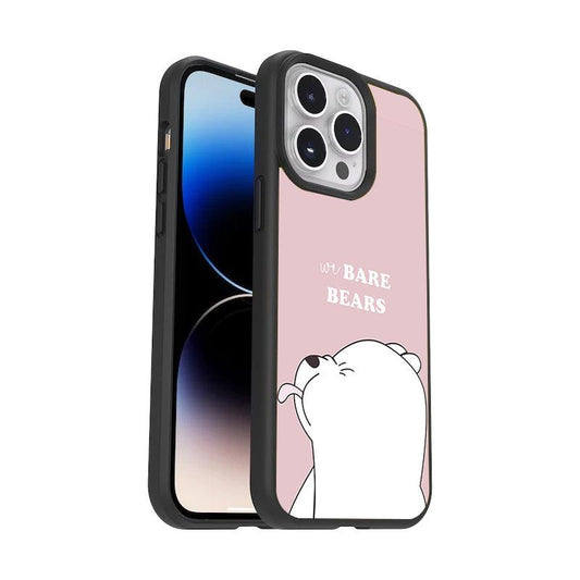 We Bare Bears Pink Glossy Metal Case Cover For iPhone - ShopOnCliQ