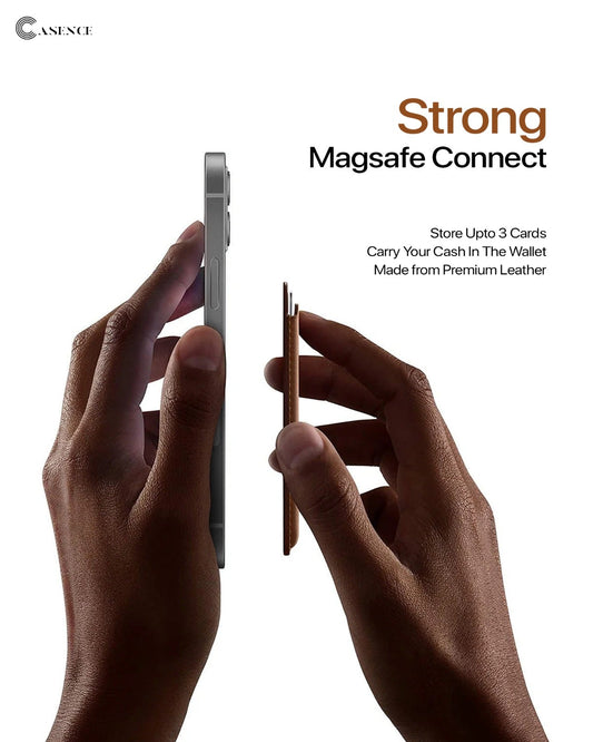 Signature Leather MagSafe Wallet for iPhone (Copper Brown)