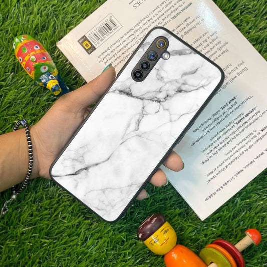 White Marble Patter Glass Case Cover For Realme/Narzo - ShopOnCliQ