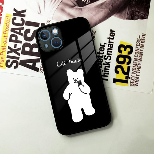 White Panda Glass Case Cover For iPhone - ShopOnCliQ