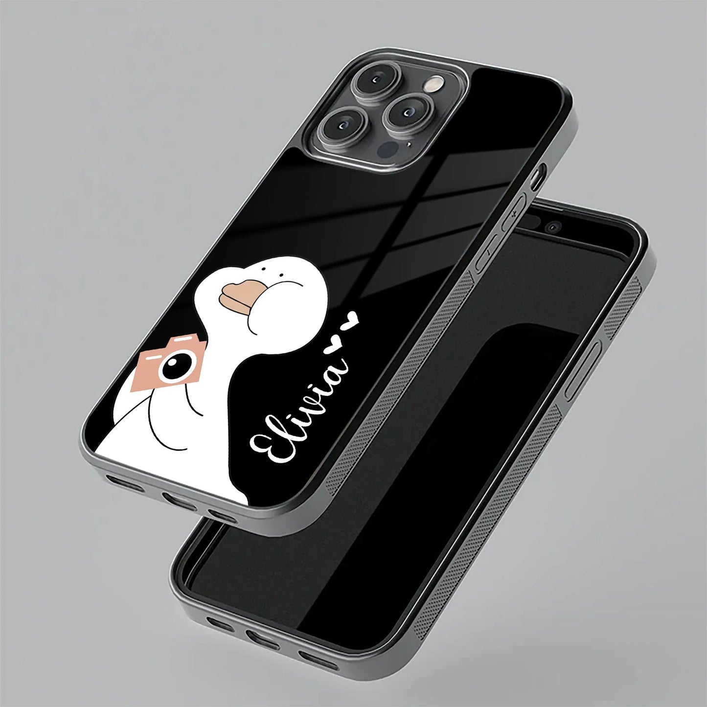 White Duck Glass Case Cover For iPhone - ShopOnCliQ