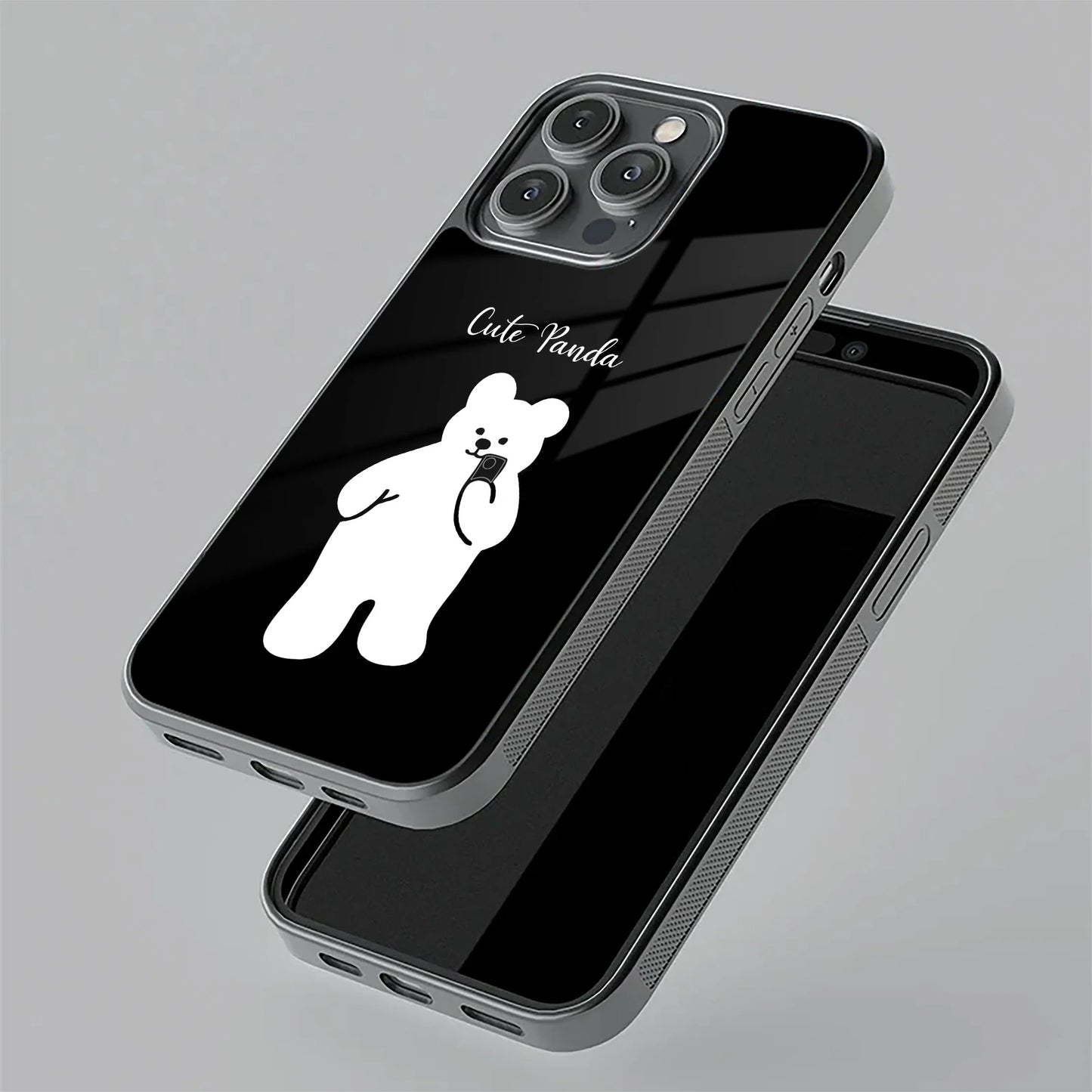 White Panda Glass Case Cover For iPhone - ShopOnCliQ