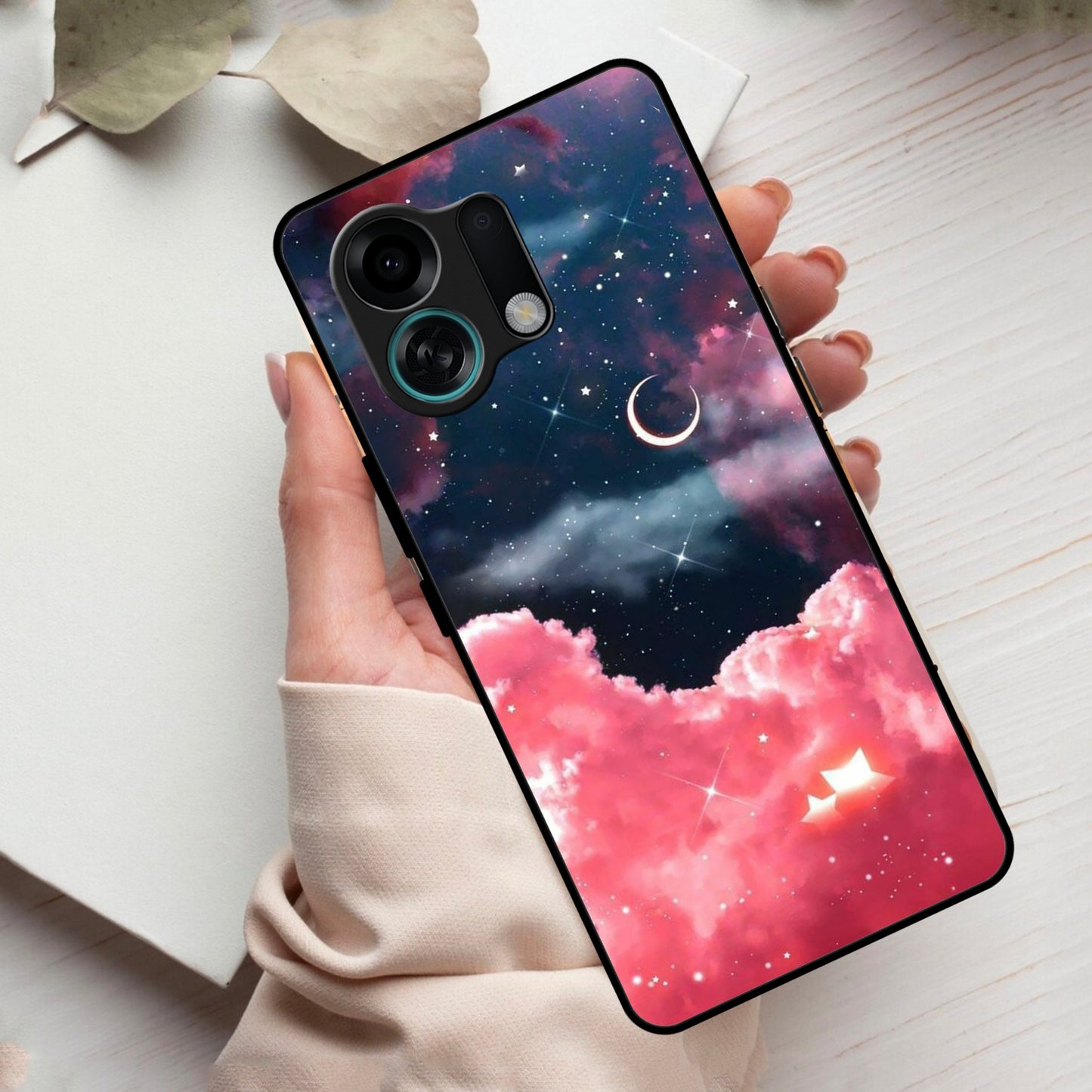 Aesthetic Cloud Glass Case Cover For Oppo