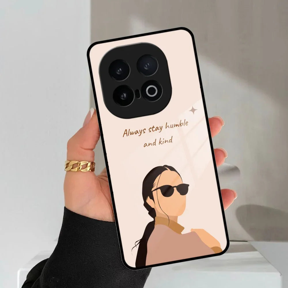 Always Stay Humble And Kind Glass Phone Cover For iQOO - ShopOnCliQ