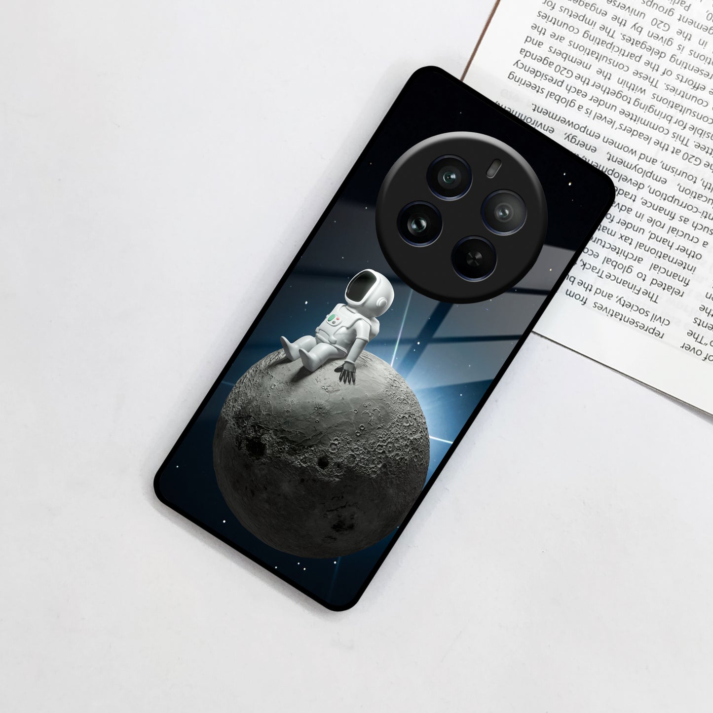 Astronod Moon Glass Case Cover For Realme/Narzo