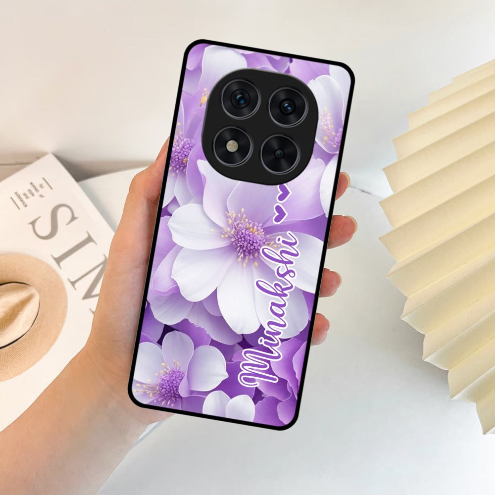 Girl With Flower Glossy Metal Case Cover For Poco