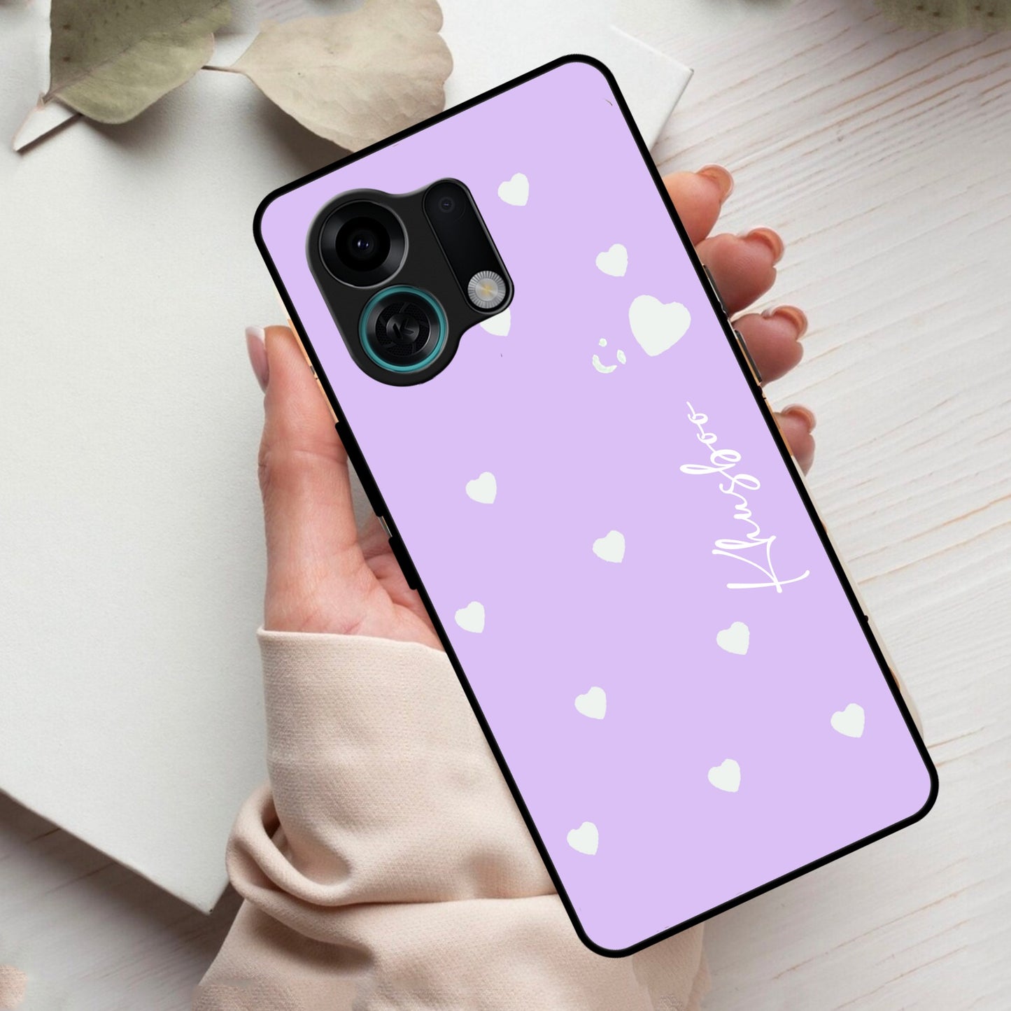 Be Loved Customized Glass Case Cover Purple For Oppo