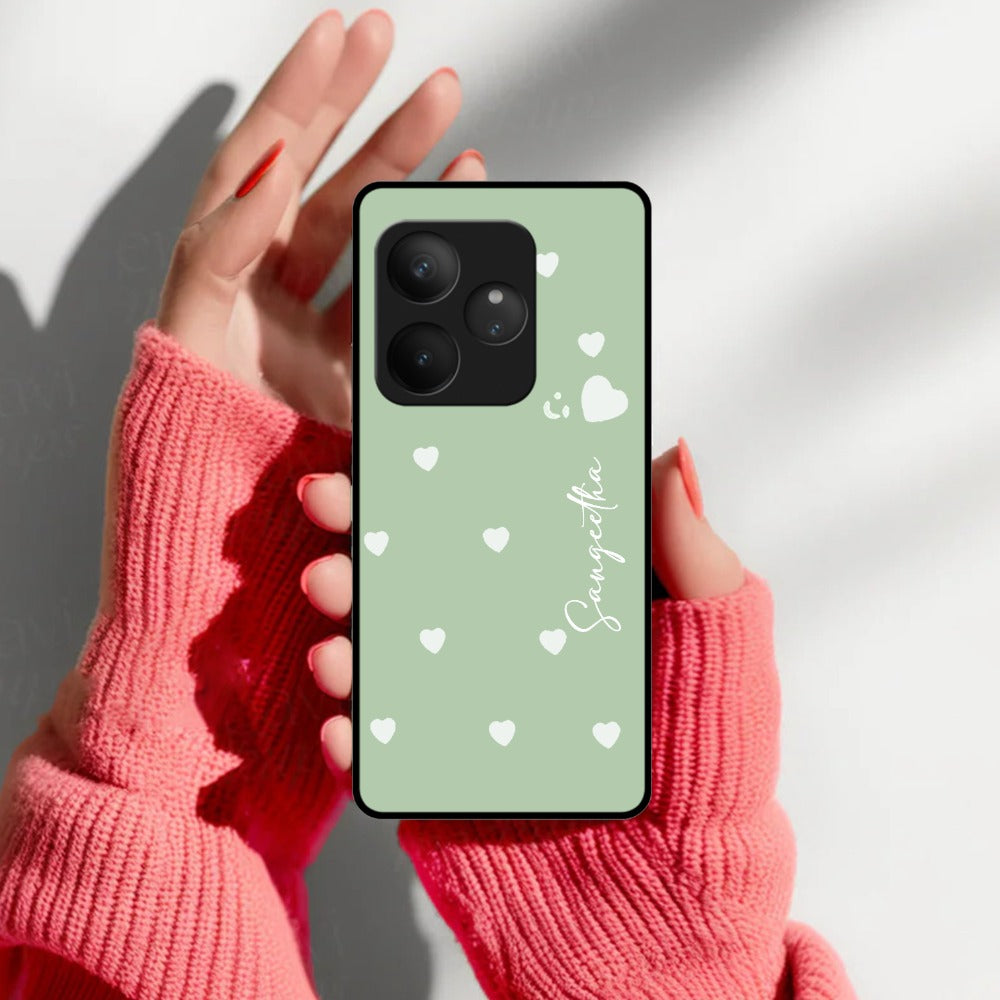 Be Loved Glossy Customized Metal Case Cover Mint Green For Realme