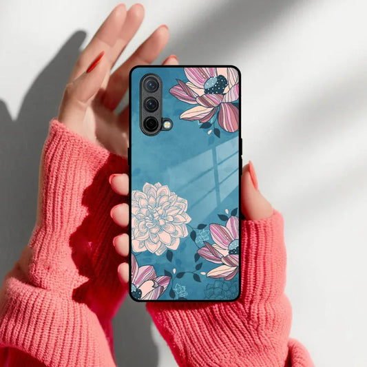 Blue Flower Glass Phone Cover for OnePlus - ShopOnCliQ