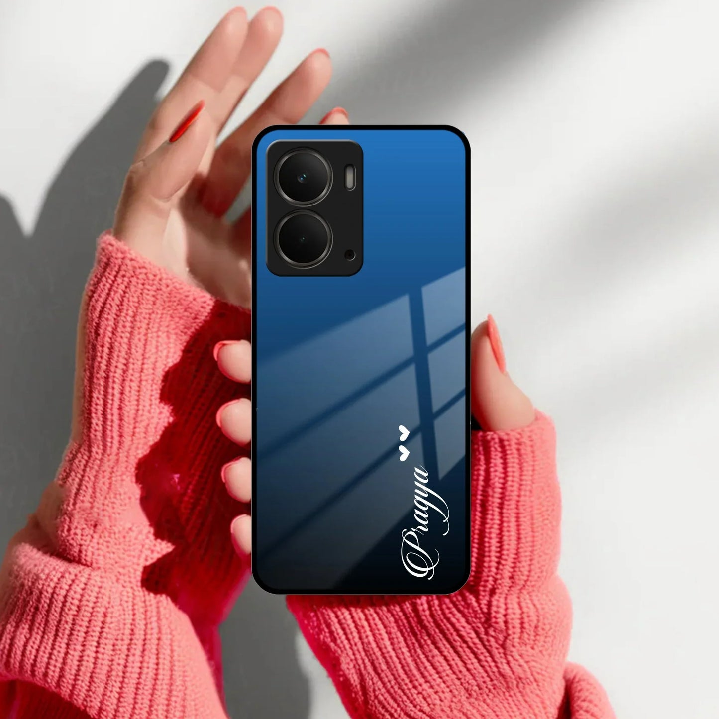 Blue Gradient Glass Case Cover For Realme/Narzo - ShopOnCliQ