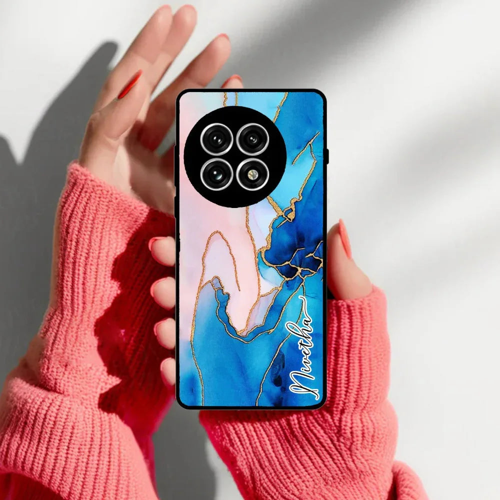 Blue Marble Glossy Metal Case Cover For OnePlus - ShopOnCliQ