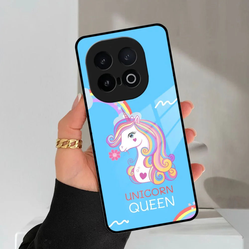 Blue Unicorn Queen Glass Phone Case For iQOO - ShopOnCliQ