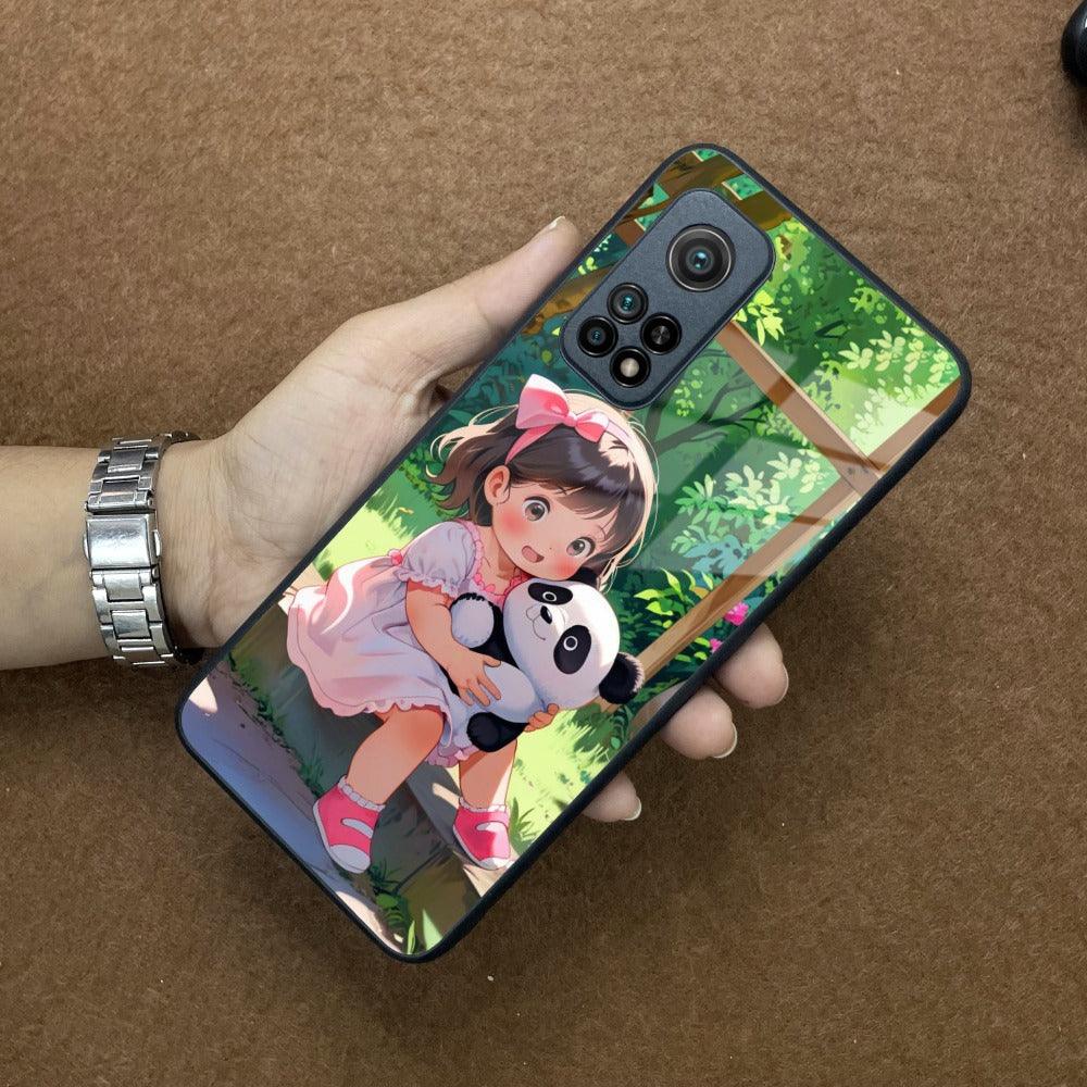 Blush & Panda Glass Case Cover For Redmi 12 4G - ShopOnCliQ
