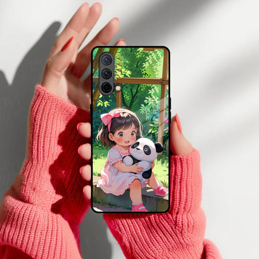 Blush & Panda Glass Case Cover For Oneplus