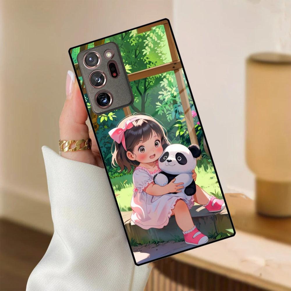 Blush & Panda Glass Case Cover For Samsung