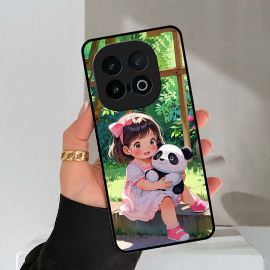 Blush & Panda Glossy Metal Case Cover For iQOO