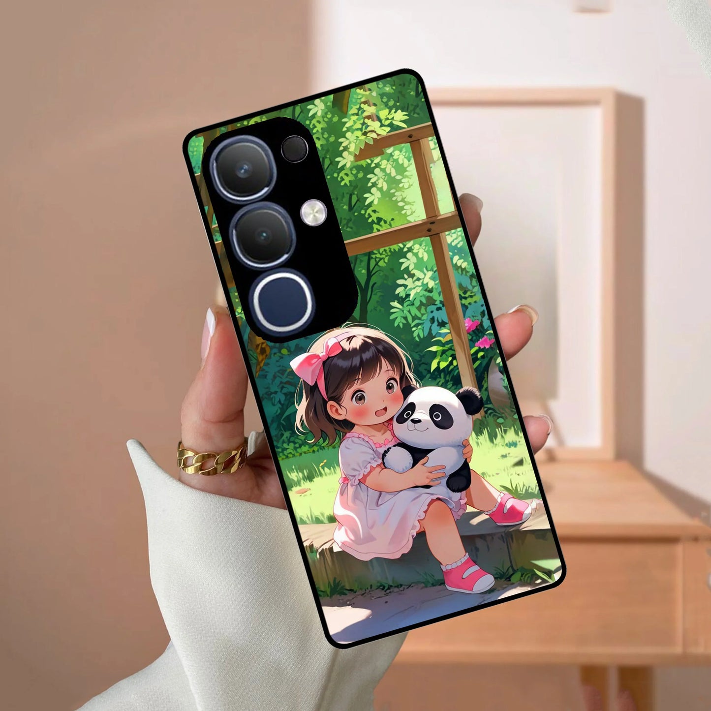 Blush & Panda Glossy Metal Case Cover For Vivo - ShopOnCliQ