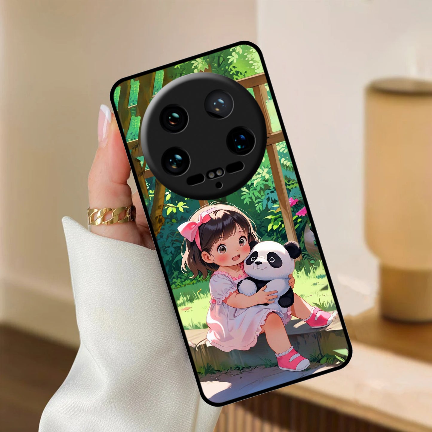 Blush & Panda Glossy Metal Case Cover For redmixiaomi