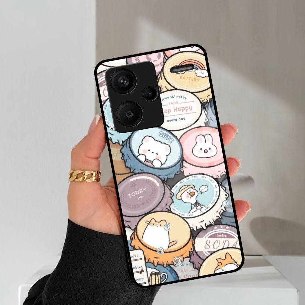 Bunny Buddies Glass Case Cover For Redmi 12 4G - ShopOnCliQ