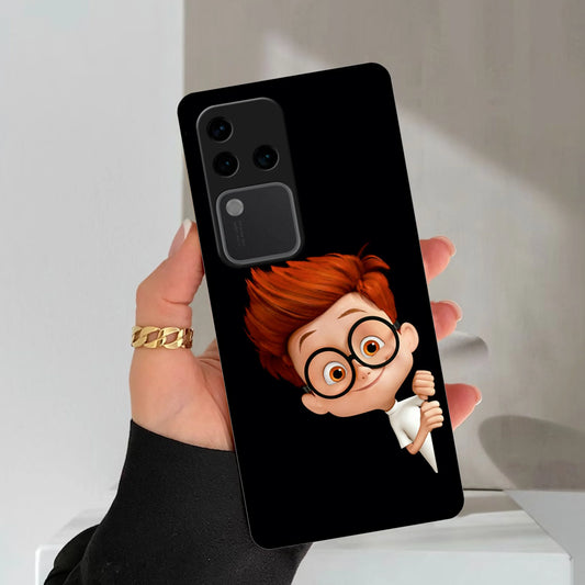 Cartoon Boy Glossy Metal Case Cover For Vivo - ShopOnCliQ