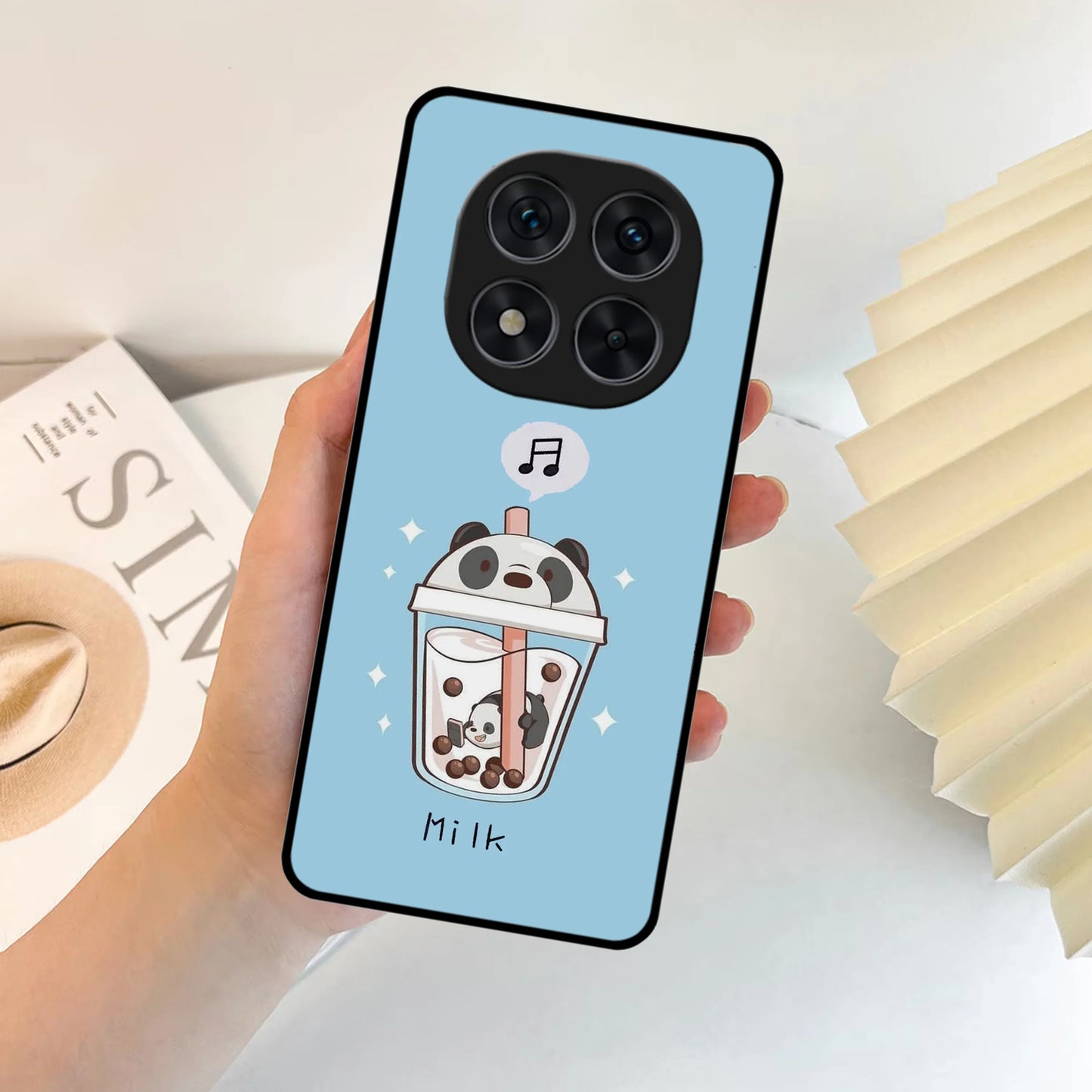 Cartoon Milk Tea We Bare Bears Glossy Metal Case Cover For Redmi - ShopOnCliQ