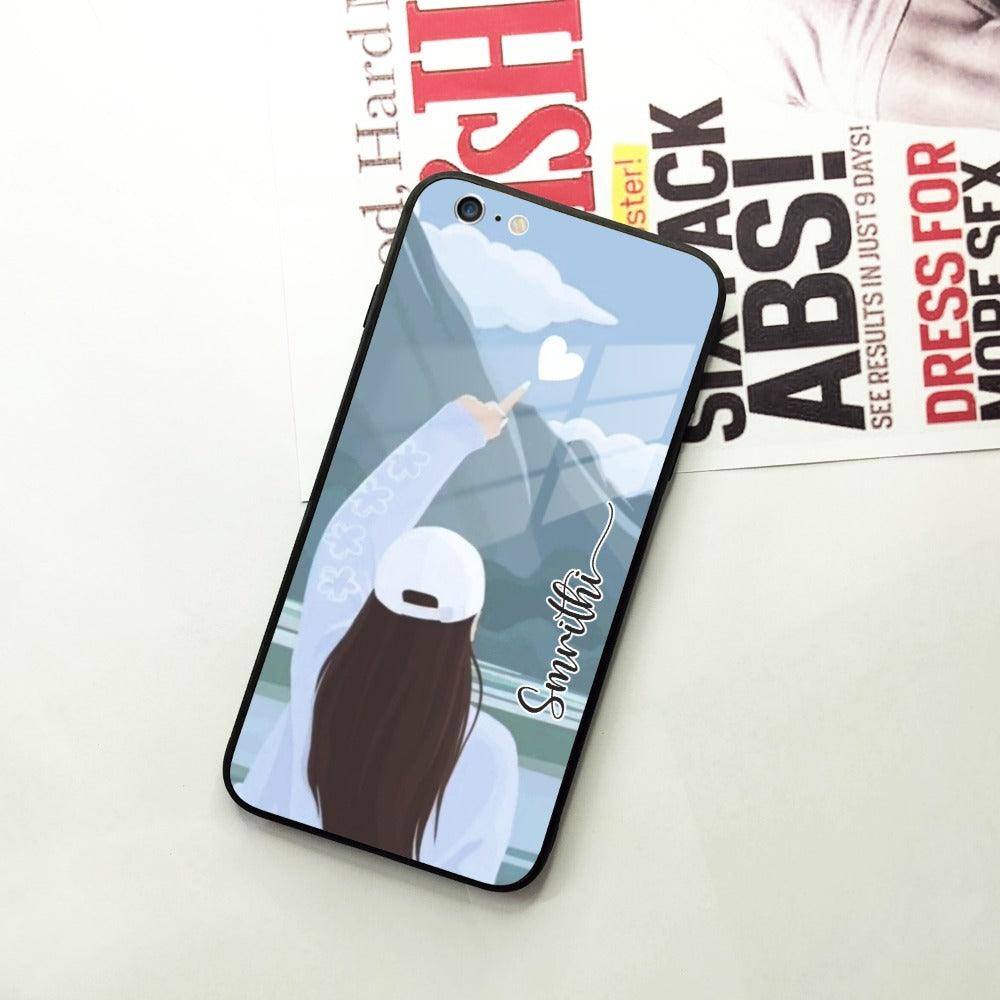 Chasing Dreams Customized Glass Case Cover For iPhone