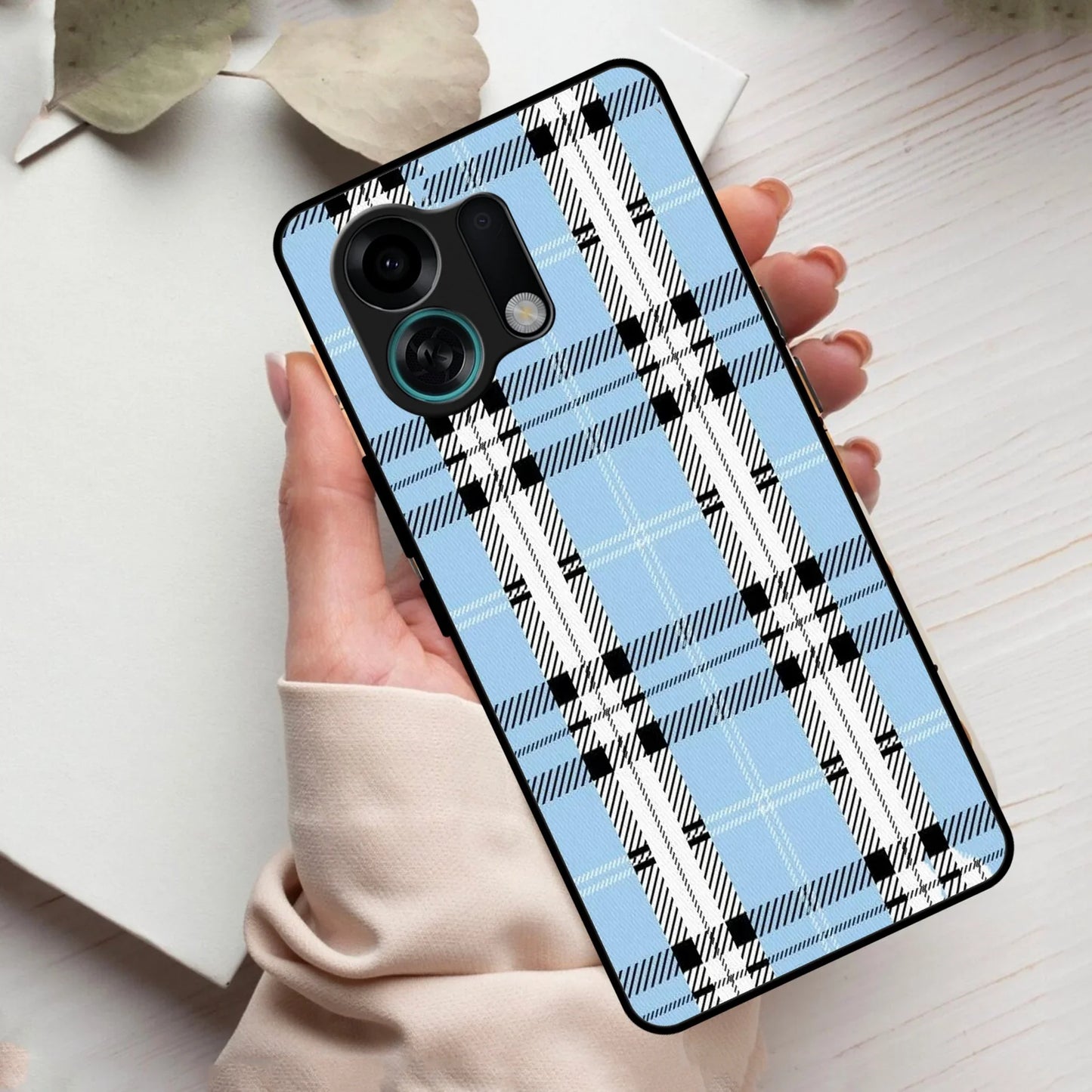 Check Glass Phone Case And Cover For Oppo - ShopOnCliQ