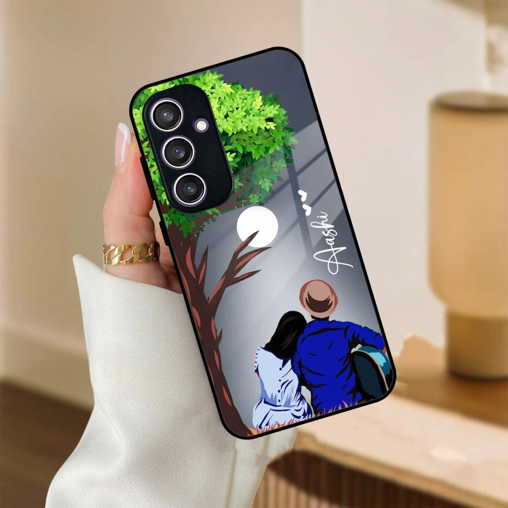 Couple Glass Case Cover For Samsung
