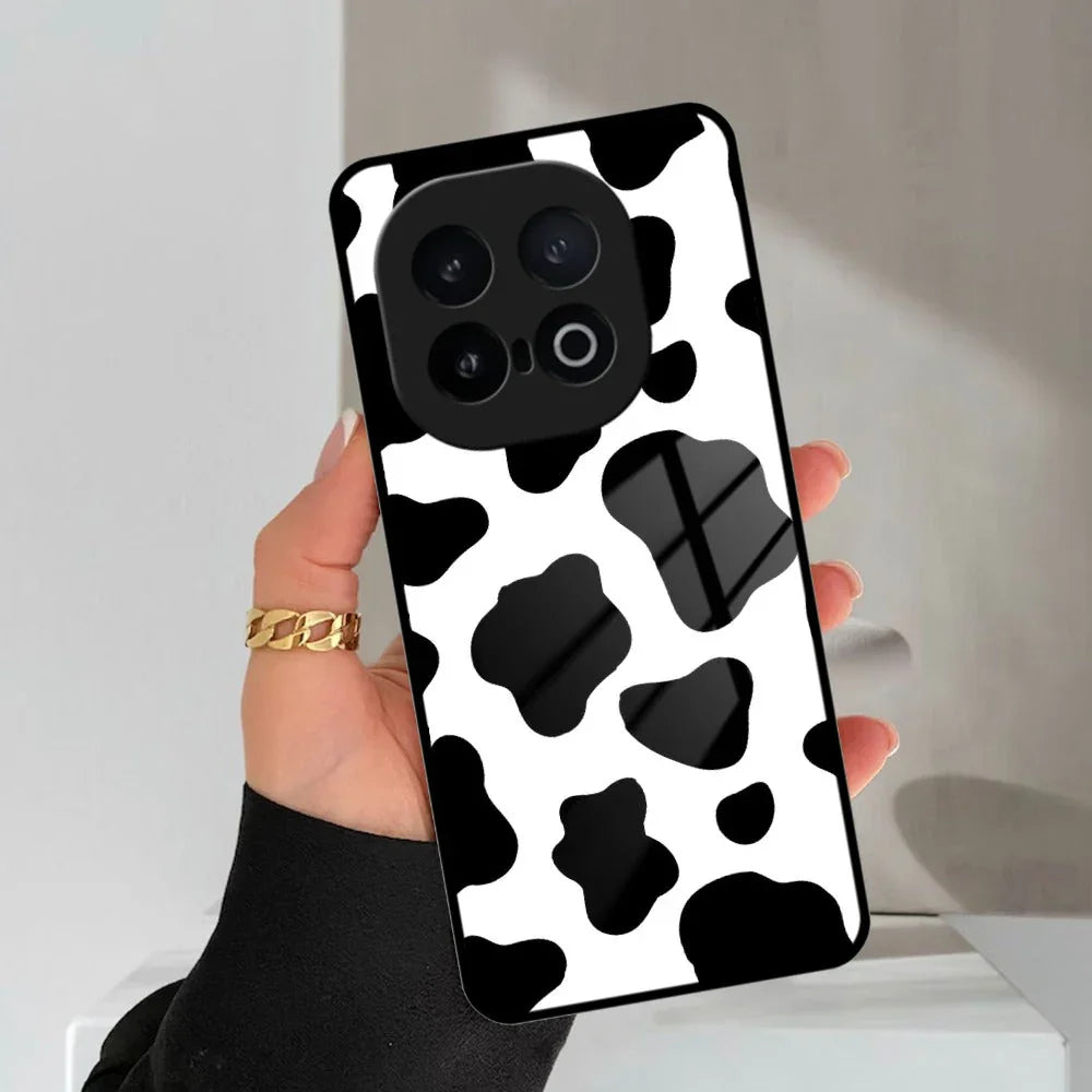 Cow Print Glass Phone Case And Cover For iQOO - ShopOnCliQ