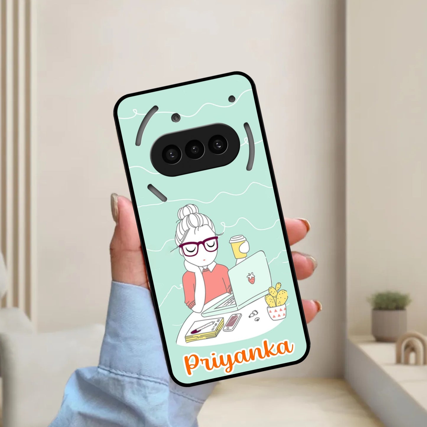 Creator Girl Glossy Metal Case Cover For Nothing