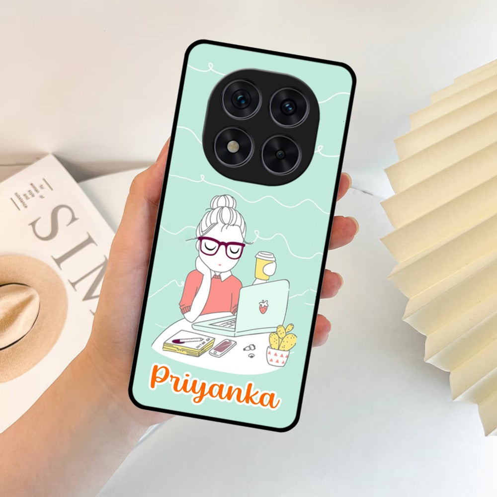 Creator Girl Glossy Metal Case Cover For Redmi