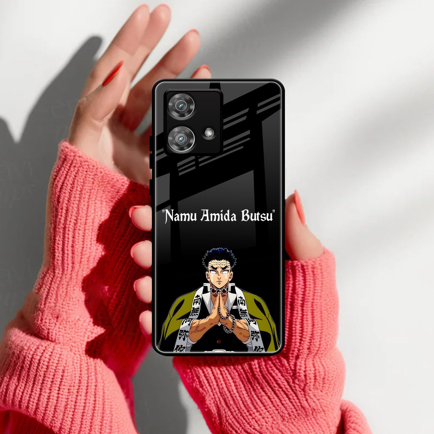 Crying Monk Glass Case Cover For Motorola