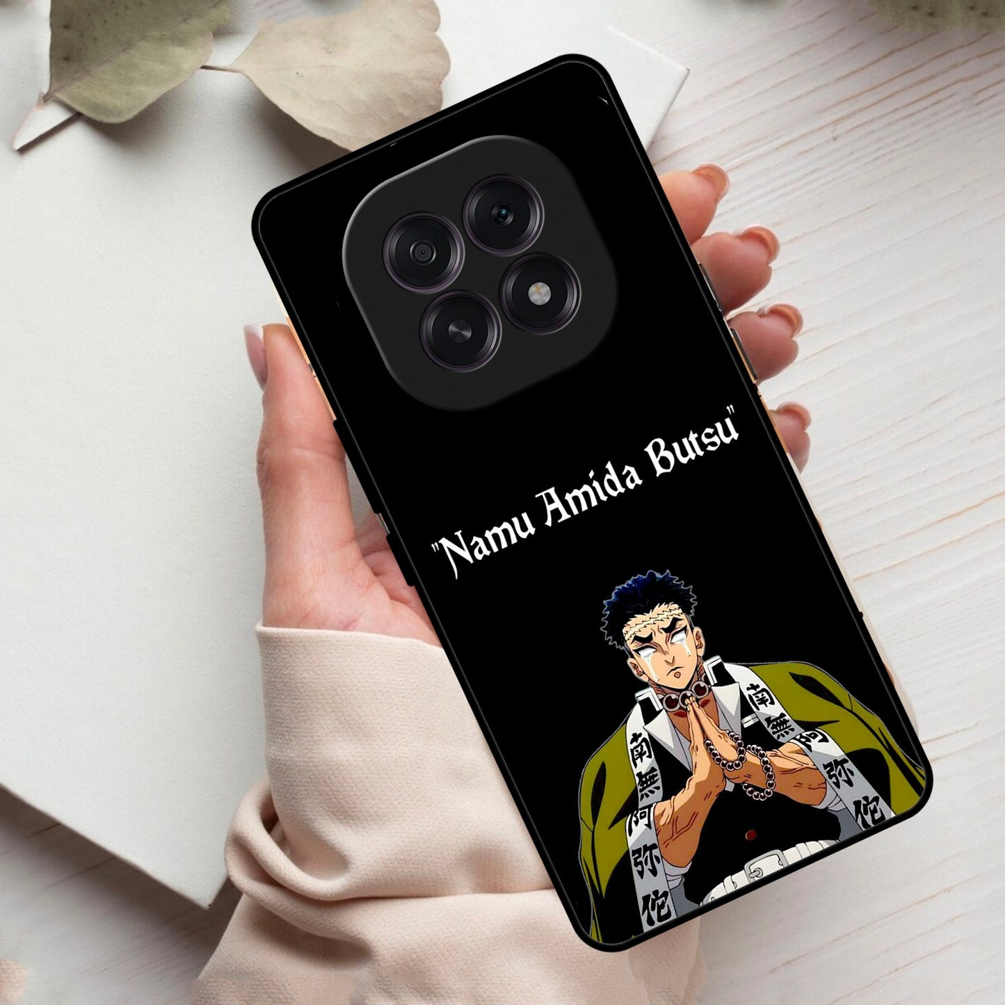 Crying Monk Glass Case Cover For Oppo