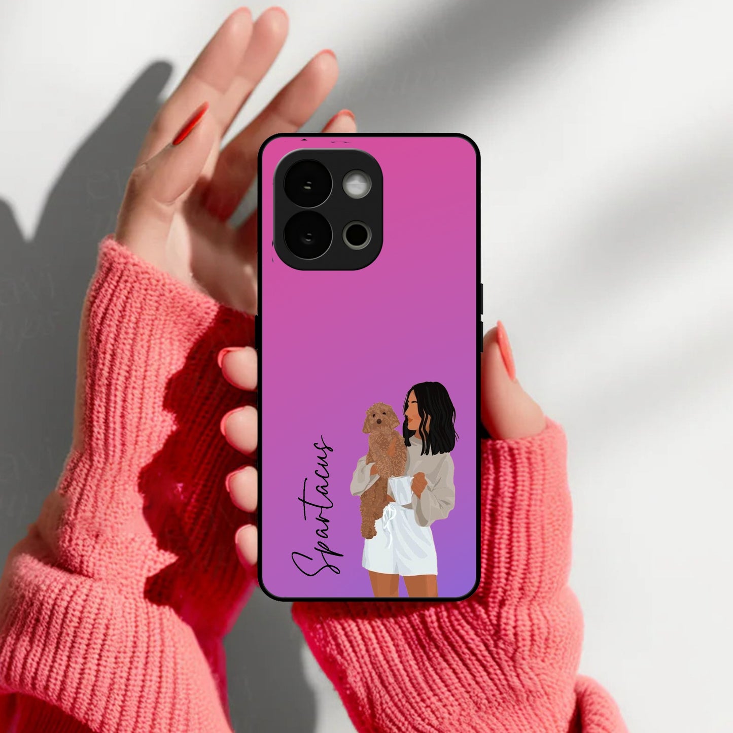 Customize Pet Name Glass Case For OnePlus