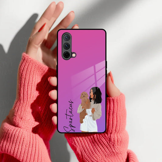 Customize Pet Name Glass Case For OnePlus