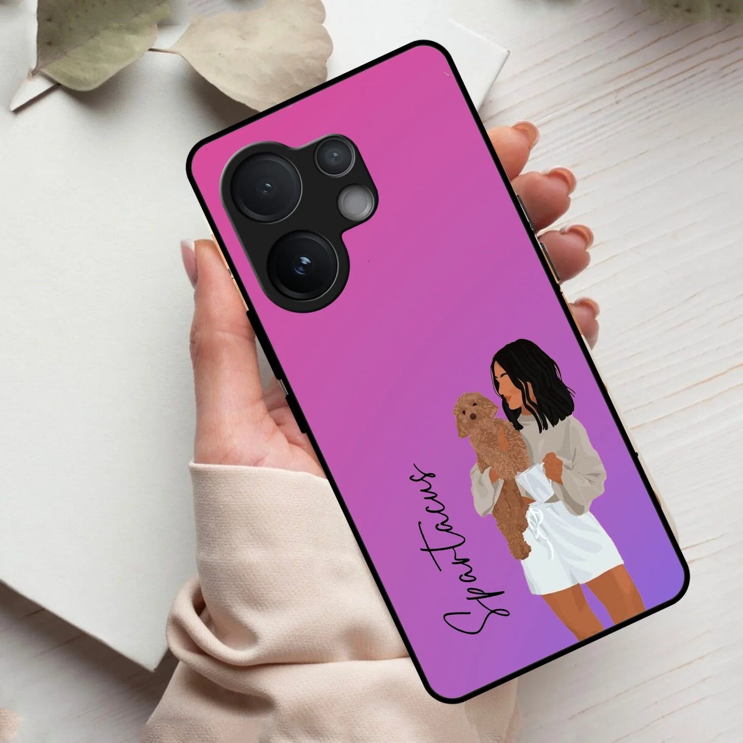 Customize Pet Name Glass Case For Vivo - ShopOnCliQ