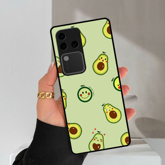 Cute Avocado Glossy Metal Case Cover For Vivo
