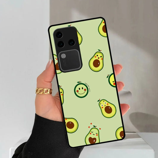 Cute Avocado Glossy Metal Case Cover For Vivo - ShopOnCliQ