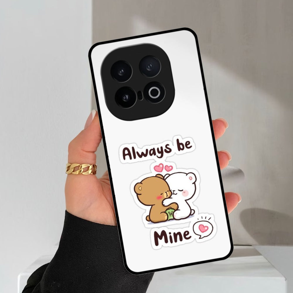 Cute Cuddle Bears Glossy Metal Case Cover For iQOO
