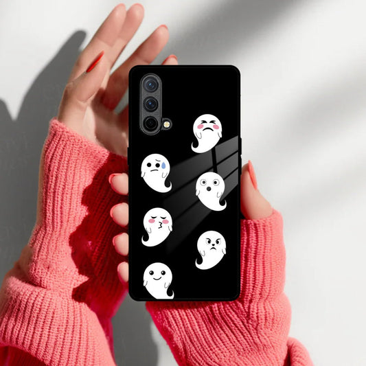 Cute Ghost Glass Case Cover For OnePlus