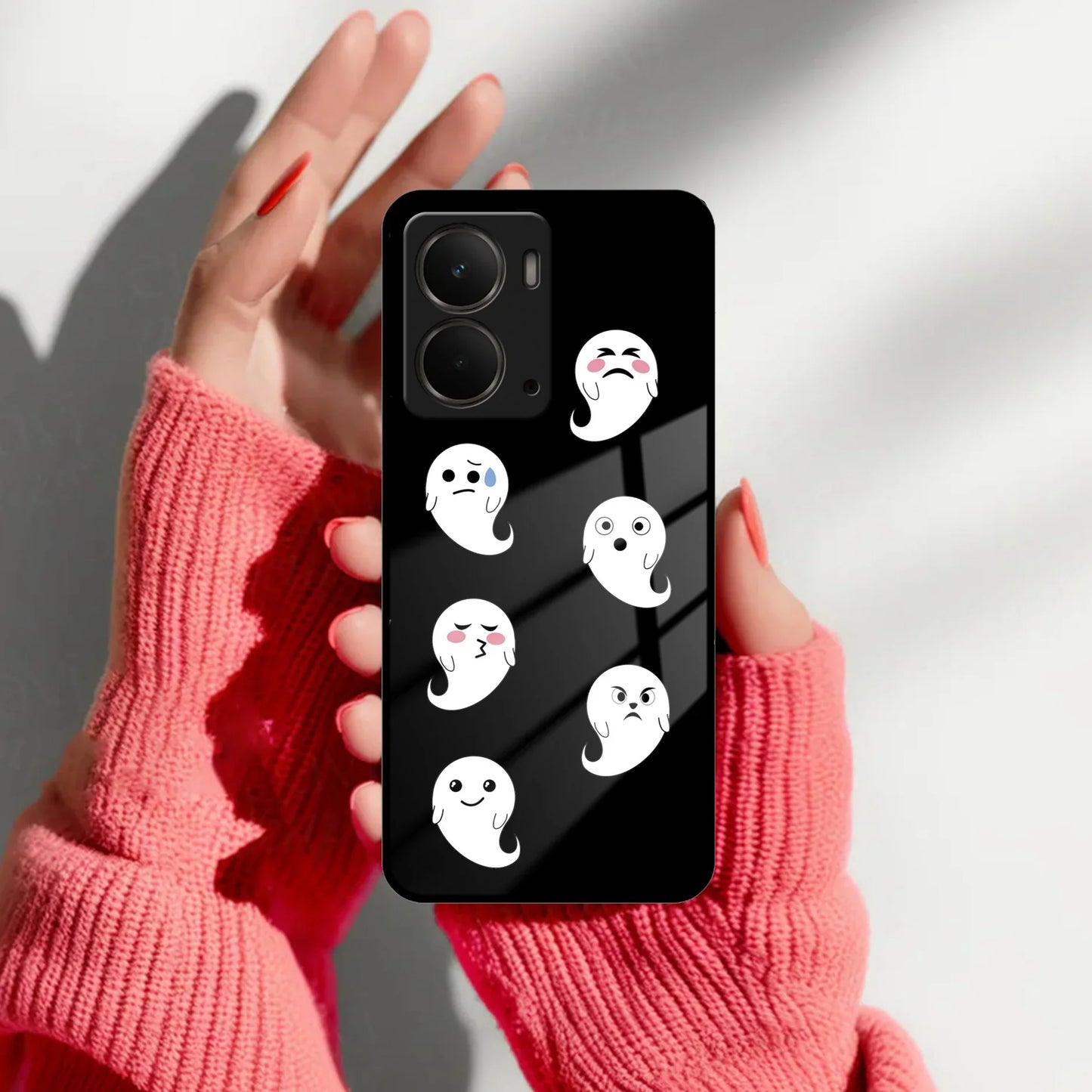 Cute Ghost Glass Case Cover For Realme/Narzo - ShopOnCliQ