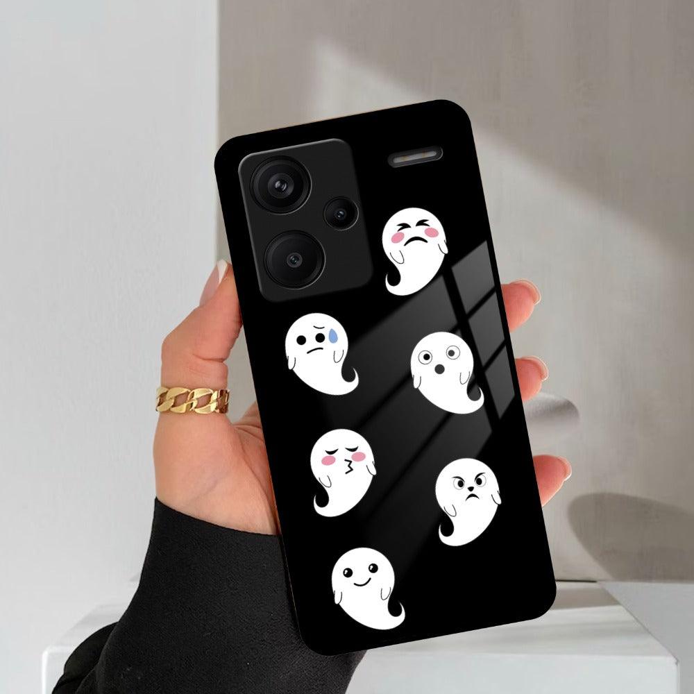Cute Ghost Glass Case Cover For Redmi 12 4G - ShopOnCliQ