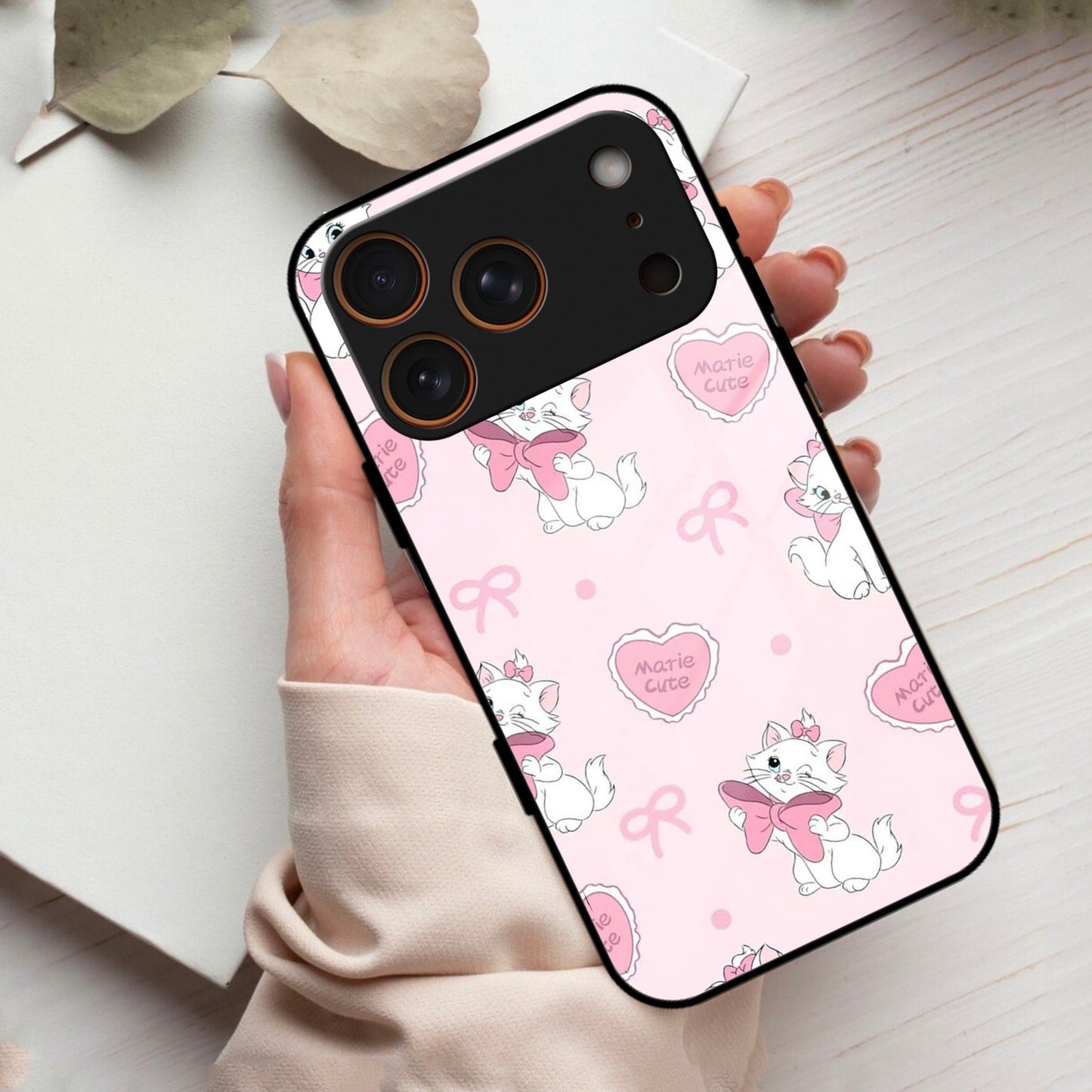 Cute Kitty Bliss Glass Case Cover For iPhone