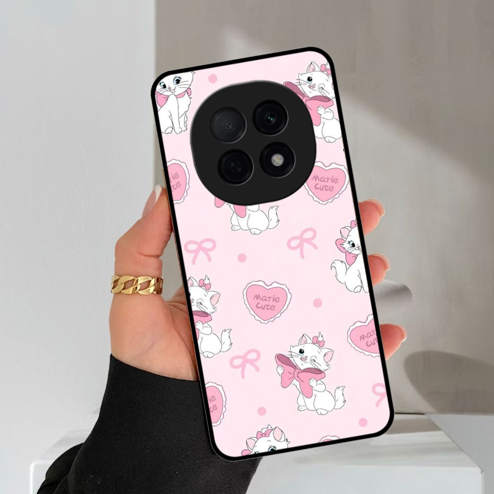 Cute Kitty Bliss Glossy Metal Case Cover For Oppo