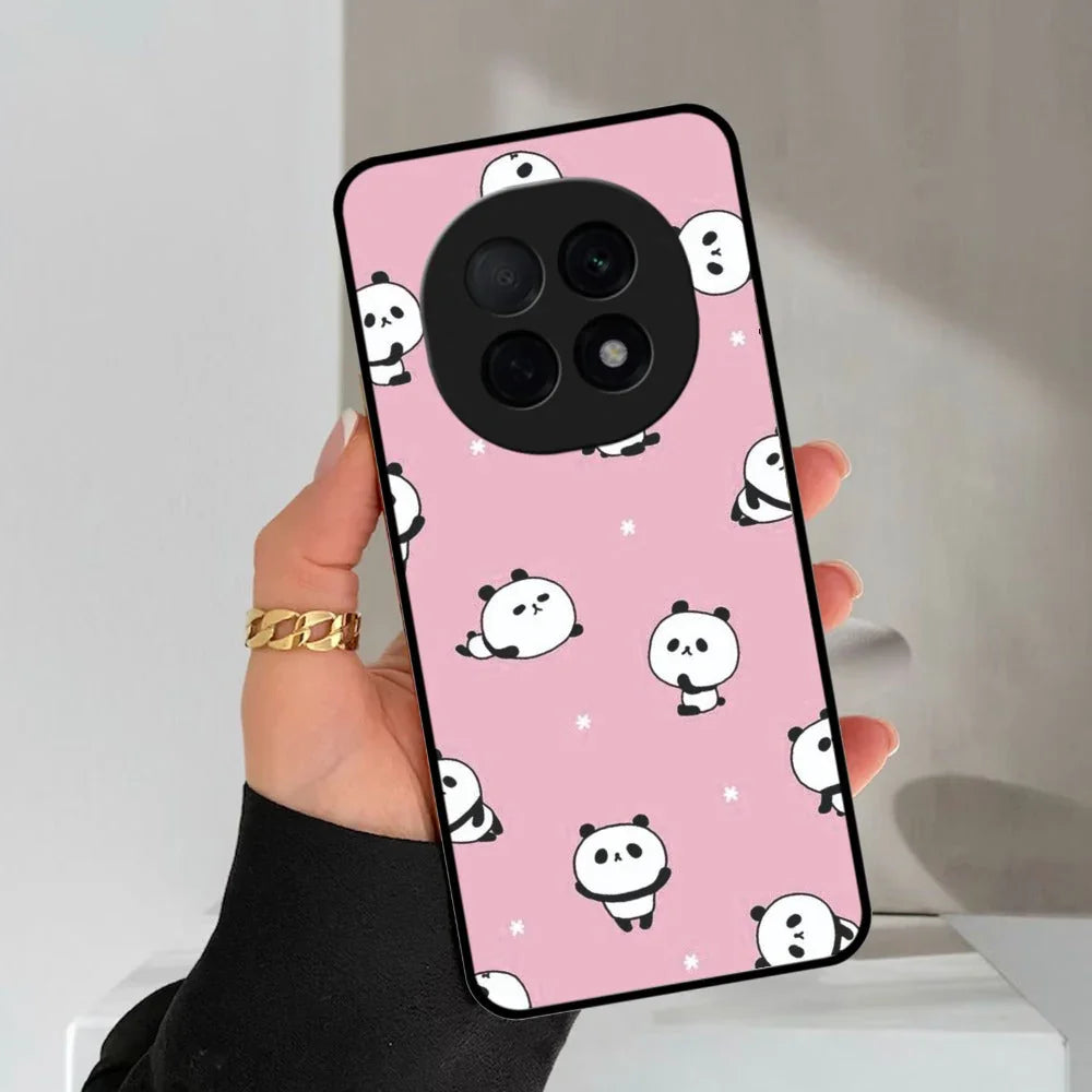 Cute Panda Glossy Metal Case Cover For Oppo - ShopOnCliQ