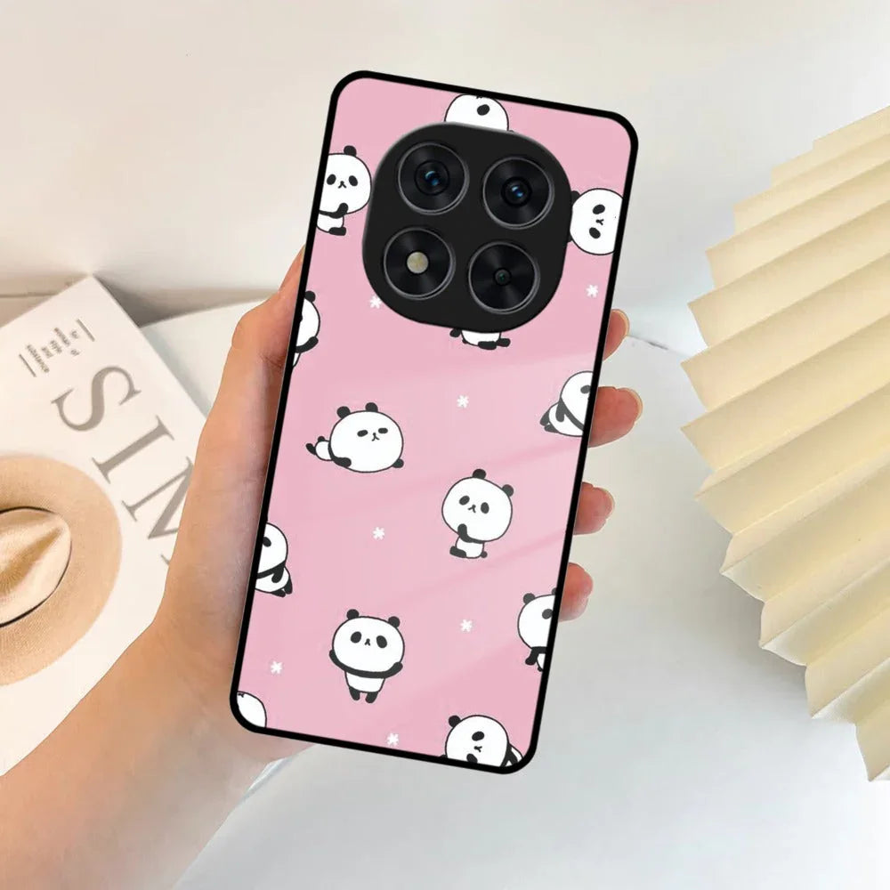 Cute Panda Pink Glass Case Cover For Poco - ShopOnCliQ