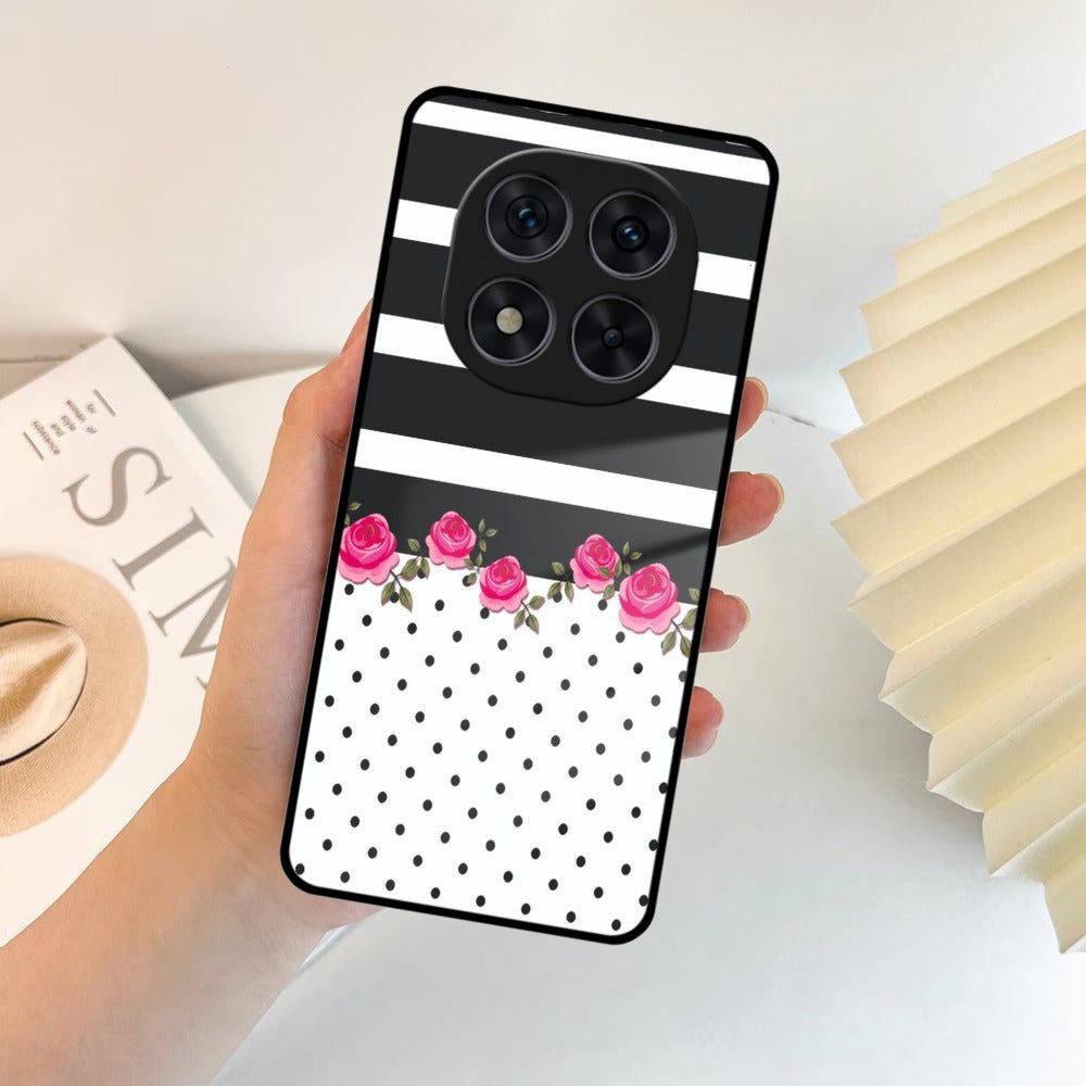 Elegant Rose Parad Glass Case Cover For Poco