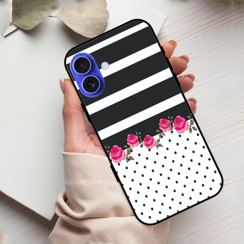 Elegant Rose Parad Glossy Metal Case Cover For iPhone