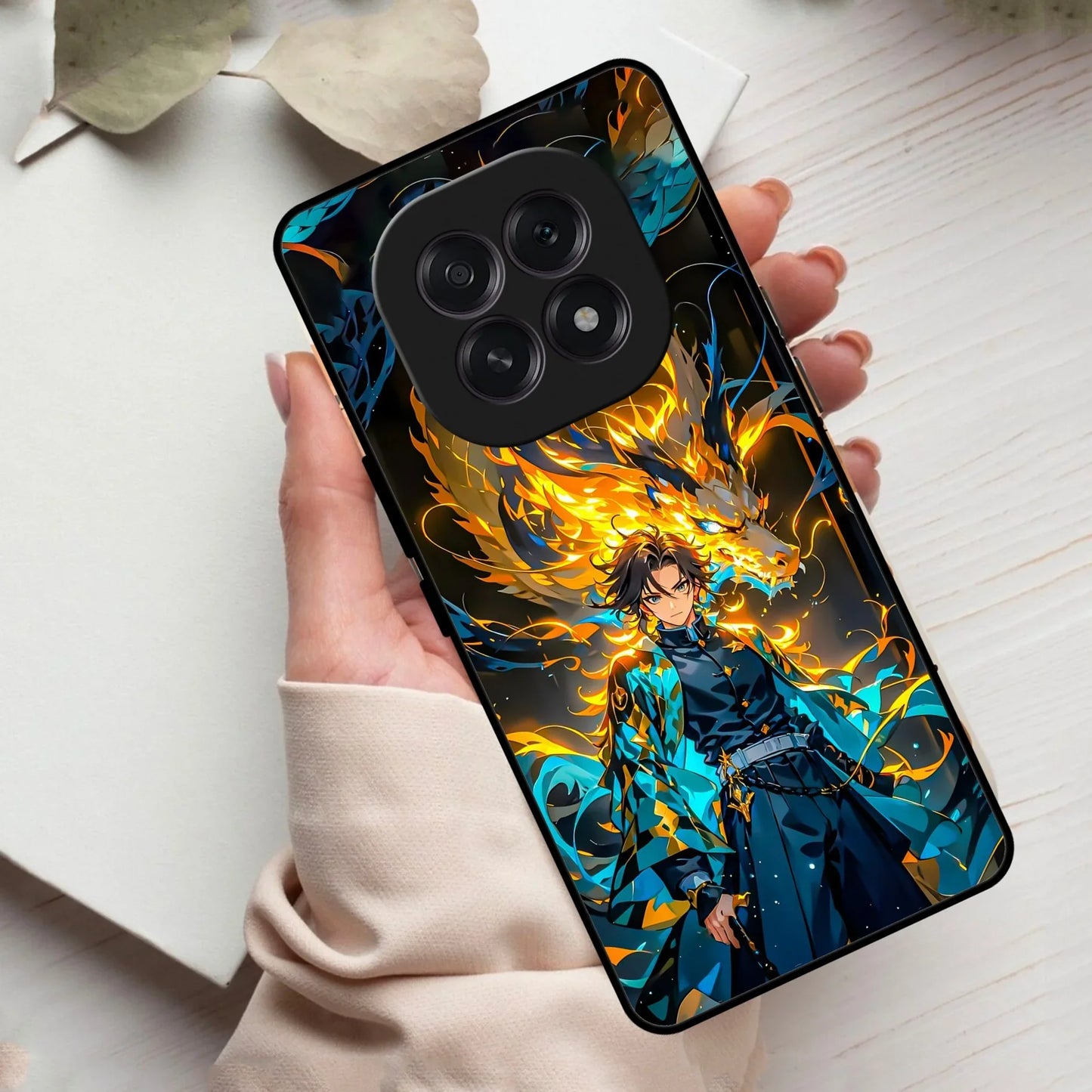 Fire Soul Tanjiro Glass Case Cover For Oppo - ShopOnCliQ